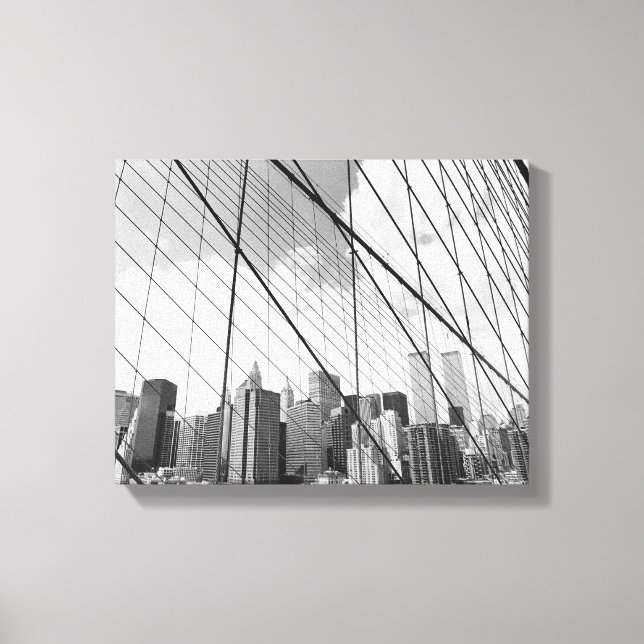 Toile Vue de New York depuis Brooklyn Bridge (Recto)