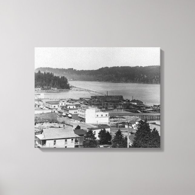 Toile Vue de North Bend, Oregon Photographie (Recto)