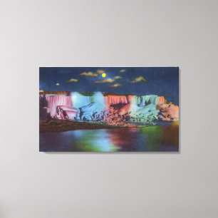 Toile Vue de nuit d'île de Luna de nouveau pont en