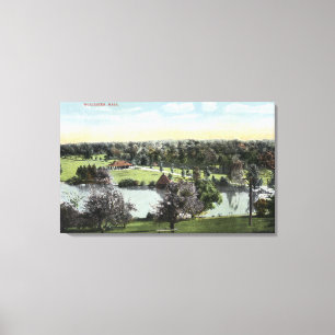Toile Vue de parc de colline verte
