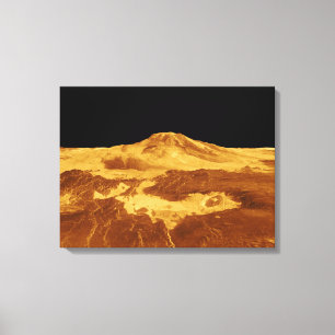 Toile vue de perspective 3D de Maat Mons sur Vénus