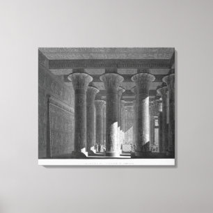 Toile Vue de perspective de l'intérieur de portique,