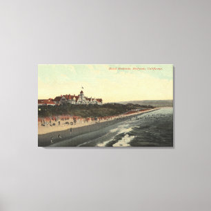 Toile Vue de plage et de l'hôtel Redondo