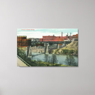 Toile Vue de pont en rue de Vincent