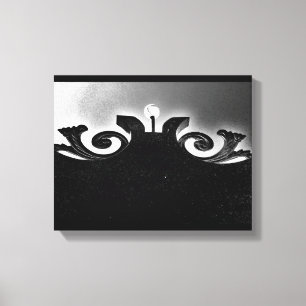 Toile Vue de porte noire