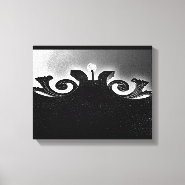 Toile Vue de porte noire (Recto)