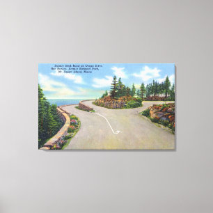 Toile Vue de route de plate-forme de double