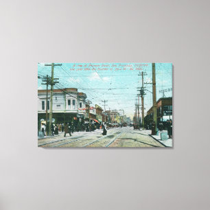 Toile Vue de rue de Fillmore 1 an après le feu de 1906