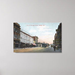 Toile Vue de rue de la Géorgie avec la voiture de rue
