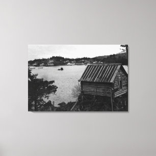 Toile Vue de Seldovia, Alaska de l'autre côté de l'eau