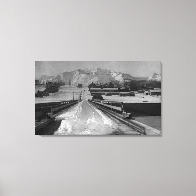 Toile Vue de Seward, Alaska de la photographie du pont (Recto)