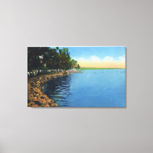 Toile Vue de Shoreline de pavillon de parc de lac seneca