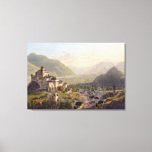 Toile Vue de Sion, illustration de 'voyage Pittoresqu