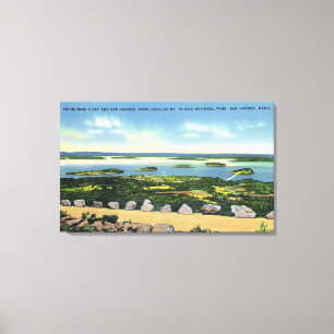 Toile Vue de sommet de Cadillac Mt du port 2 de barre