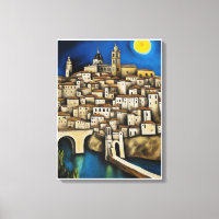 Vue de Tolède - Peinture de paysage surréaliste