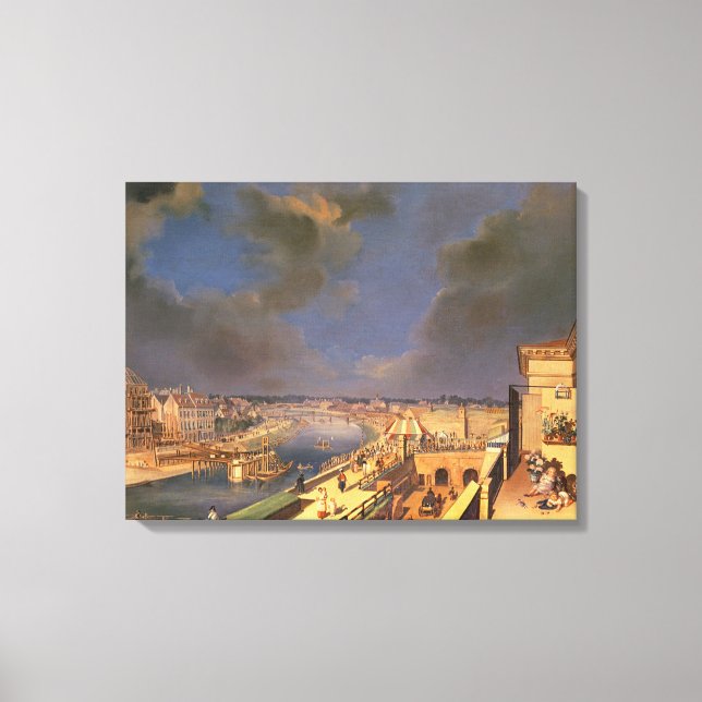Toile Vue de Vienne, 1819 (huile sur toile) (Recto)