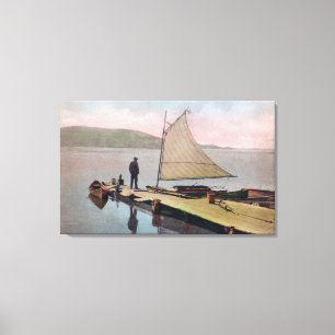 Toile Vue de voilier accouplé chez l'Utah LakeProvo, UT
