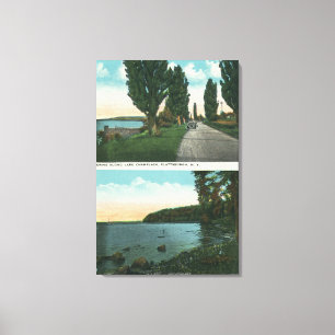 Toile Vue d'entraînement de Champlain de lac