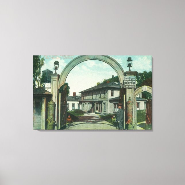 Toile Vue d'entrée vers Ft. Mason montrant le Général (Recto)