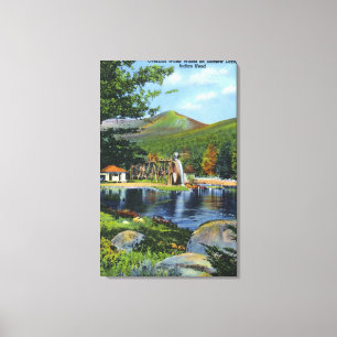 Toile Vue dépassée par lac de roue d'eau d'ombre