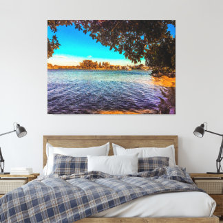 Toile Vue depuis le lagon