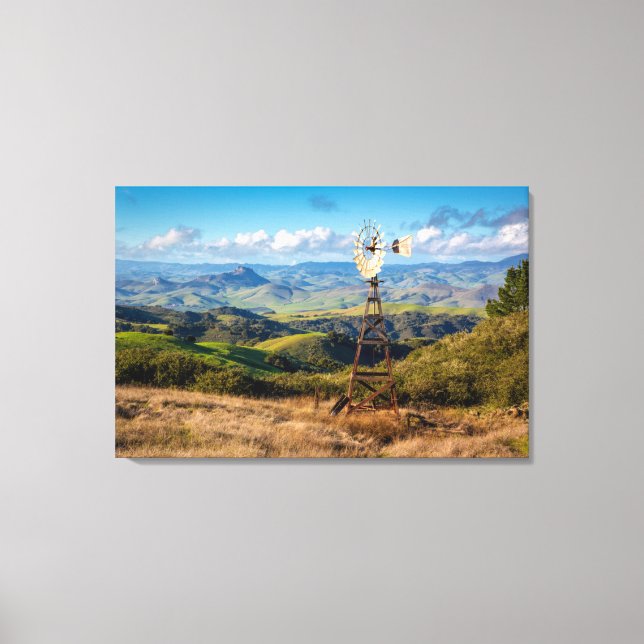 Toile Vue depuis le sommet des montagnes (Recto)