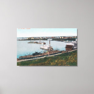 Toile Vue des bateaux dans le DockSt. Michael, AK