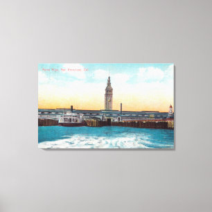 Toile Vue des bordures de traversier et de la tour