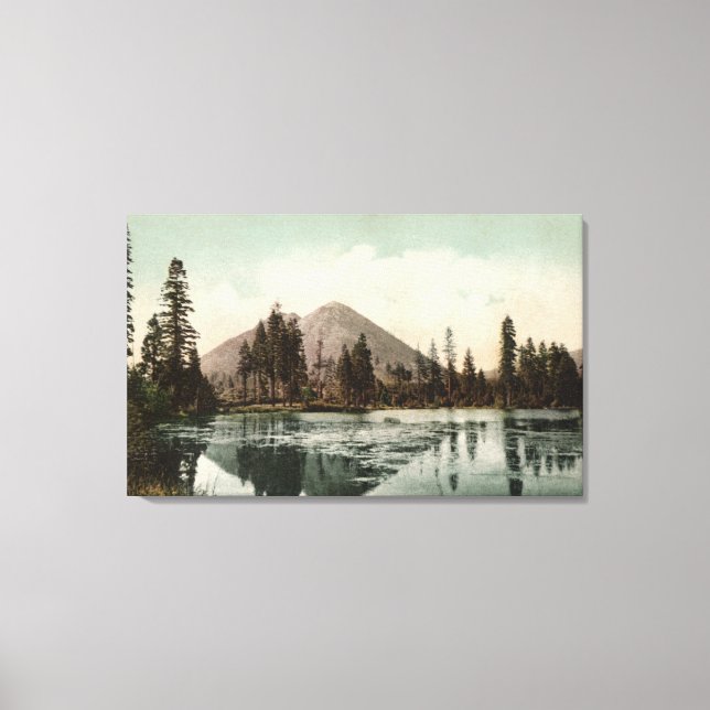 Toile Vue des boutons noirs le long de la route Shasta (Recto)