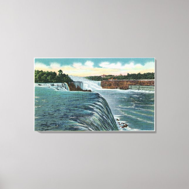 Toile Vue des chutes du Niagara depuis Prospect Point (Recto)