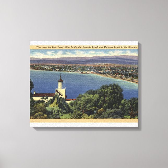 Toile Vue des plages de Redondo & Hermosa (Recto)