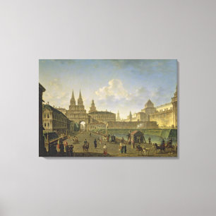 Toile Vue des portes Voskresensky et Nikolsky
