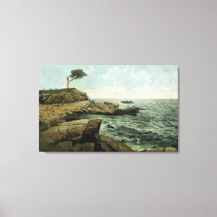 Toile Vue d'île de crêtes et de l'arbre de paires