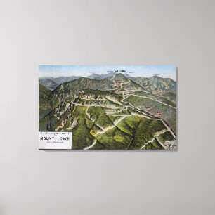 Toile Vue d'oeil d'oiseau de montagne