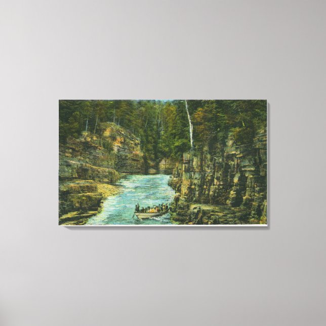 Toile Vue du bateau à la recherche des rapides (Recto)