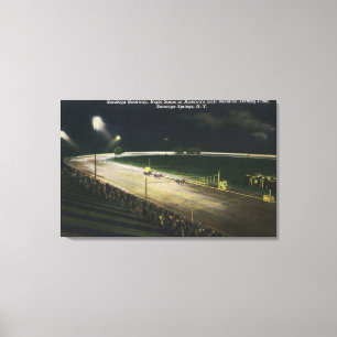 Toile Vue du caniveau la nuit