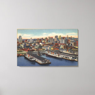 Toile Vue du centre de pont de baie