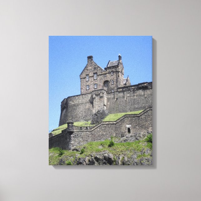 Toile Vue du château d'Édimbourg, Édimbourg, Écosse, (Recto)