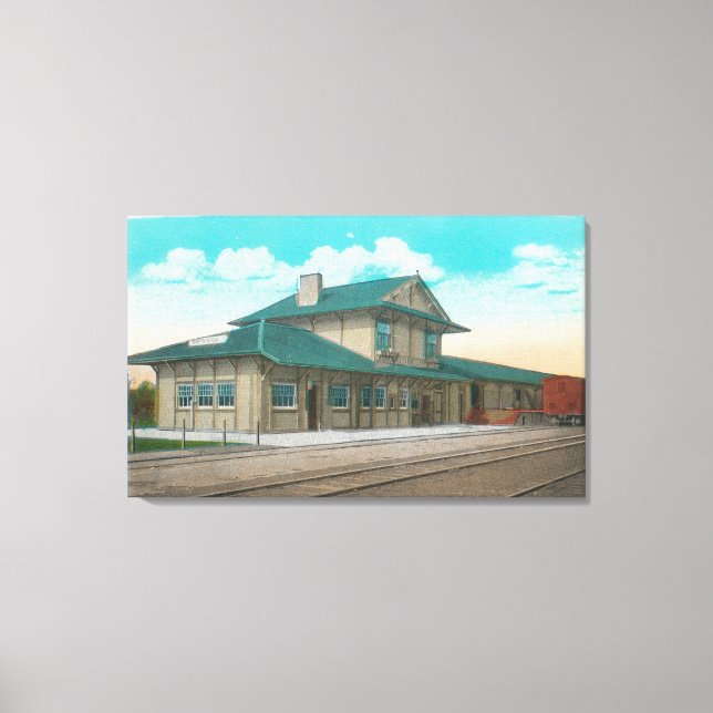 Toile Vue du dépôt du Pacifique SudSanta Rosa, CA (Recto)