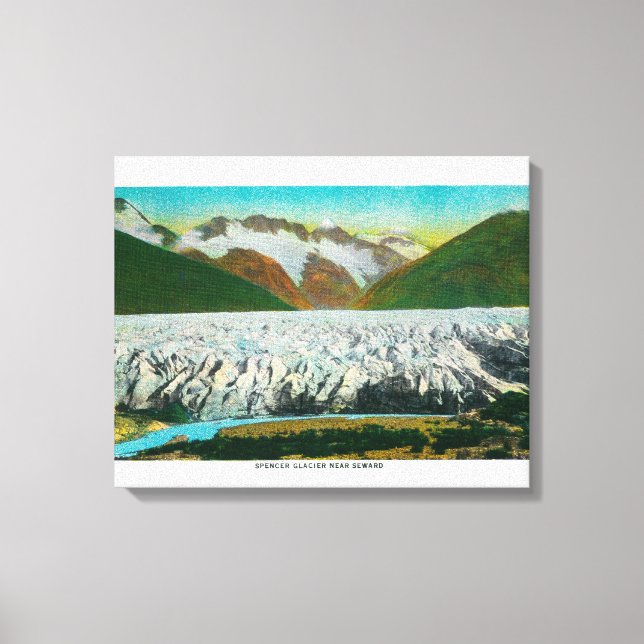 Toile Vue du glacier Spencer, près de Seward, Alaska (Recto)