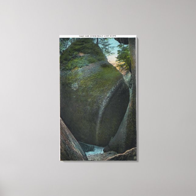 Toile Vue du Hall des navires, Formations rocheuses (Recto)