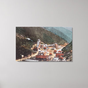 Toile Vue du mien de Hecla regardant en bas du canyon