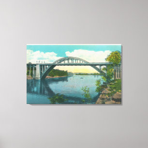 Toile Vue du nouveau pont suspendu