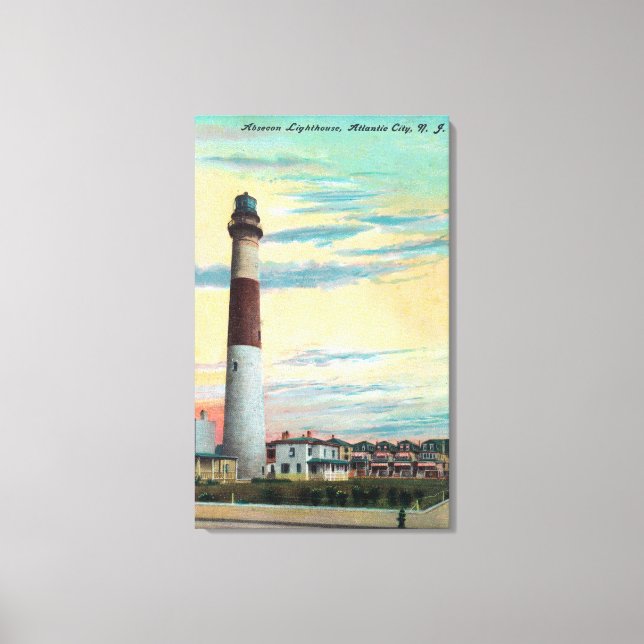 Toile Vue du phare d'AbseconAtlantic City, NJ (Recto)