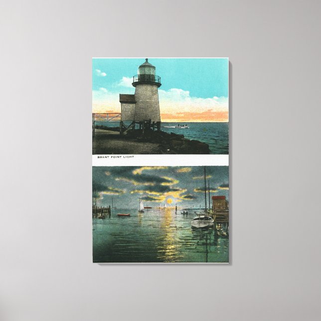 Toile Vue du phare de Brant Point (Recto)