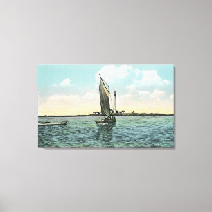 Toile Vue du phare d'île d'avantage outre de York