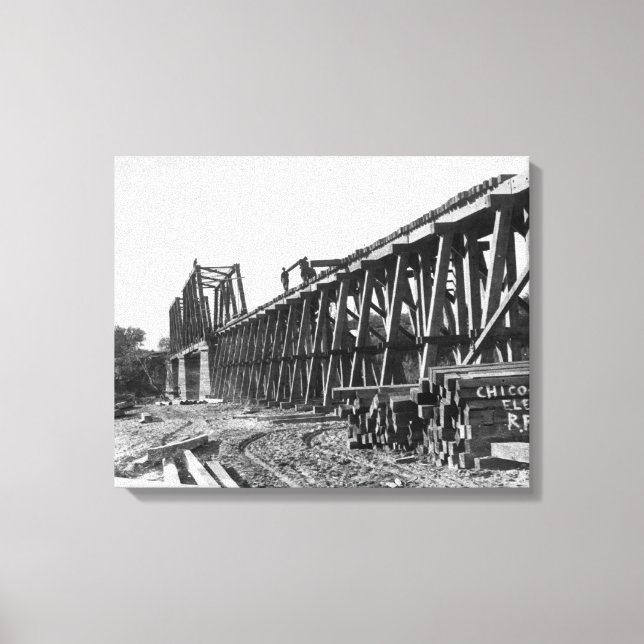 Toile Vue du pont Chico-Oroville (Recto)