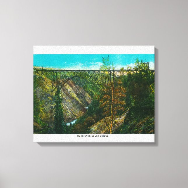 Toile Vue du pont Hurricane Gulch, Alaska (Recto)