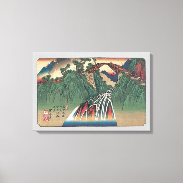 Toile Vue du pont sur la rivière Ina, Nojiri par Hiroshi (Recto)