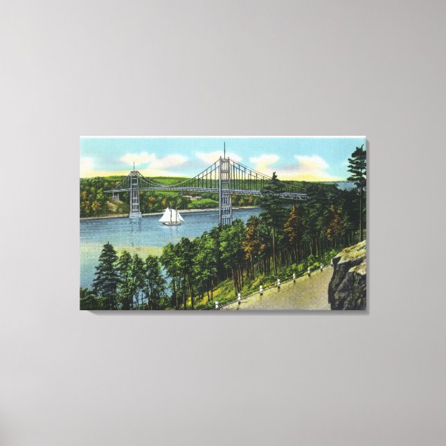 Toile Vue du pont Waldo-Hancock (Recto)
